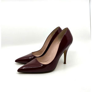 Kate Spade Burgundy Patent Leather Pointed Toe Pumps 8 US